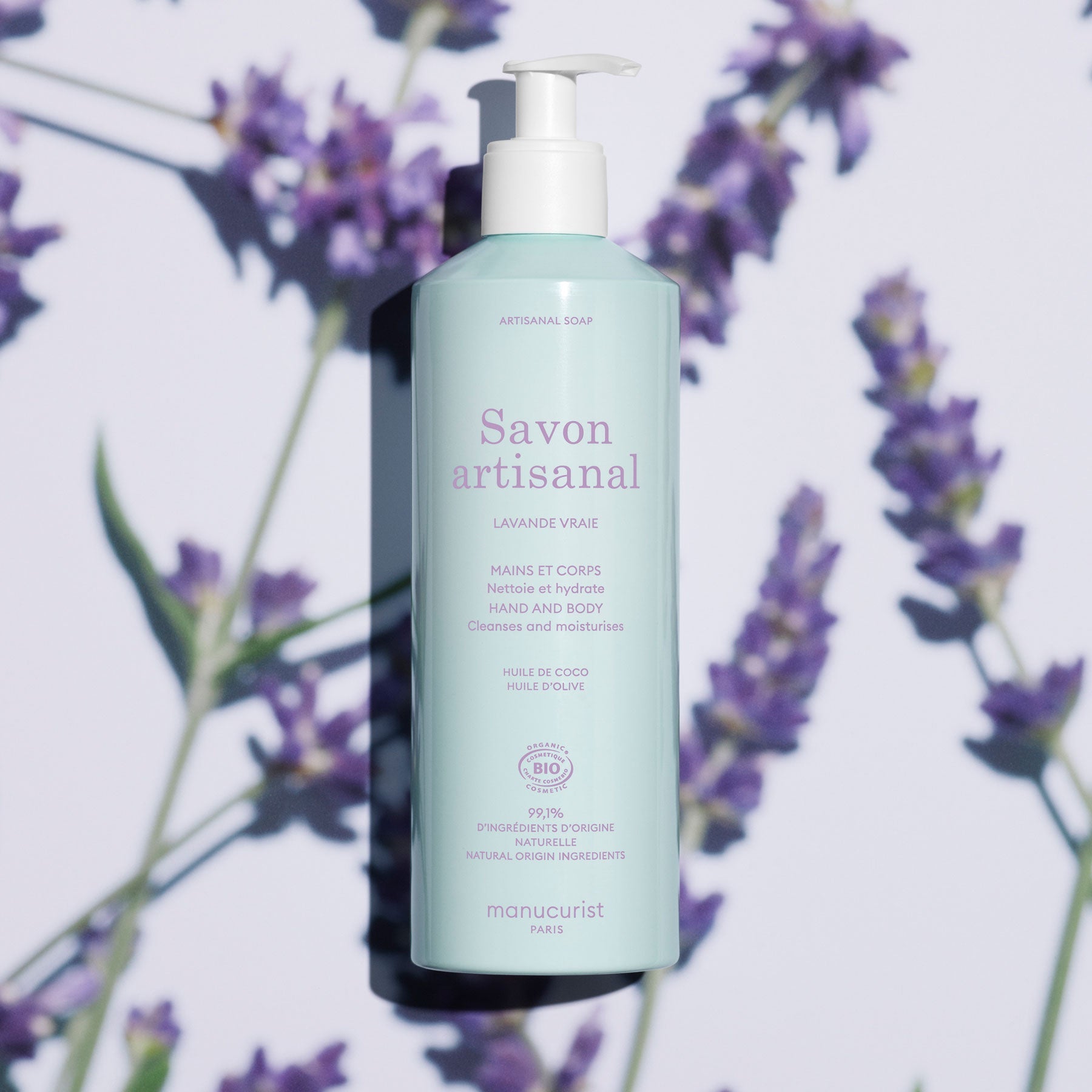 Savon Artisanal Parfum Lavande Vraie - Cosmos Organic - 500ml