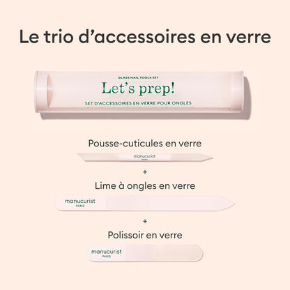Trio Accessoires en verre pour ongles