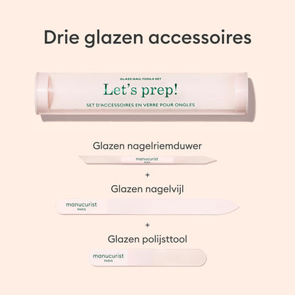 Trio Accessoires en verre pour ongles