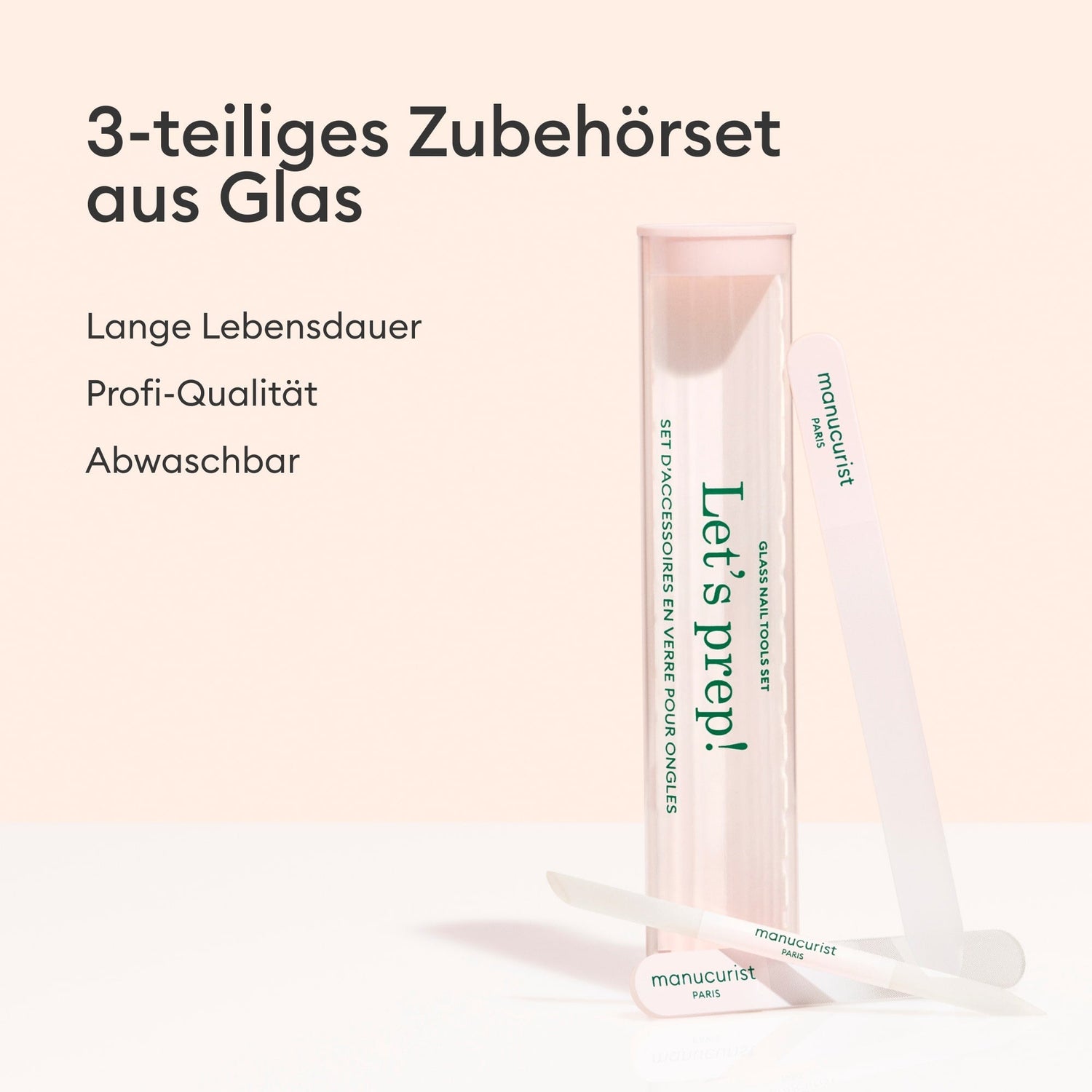 Trio Accessoires en verre pour ongles