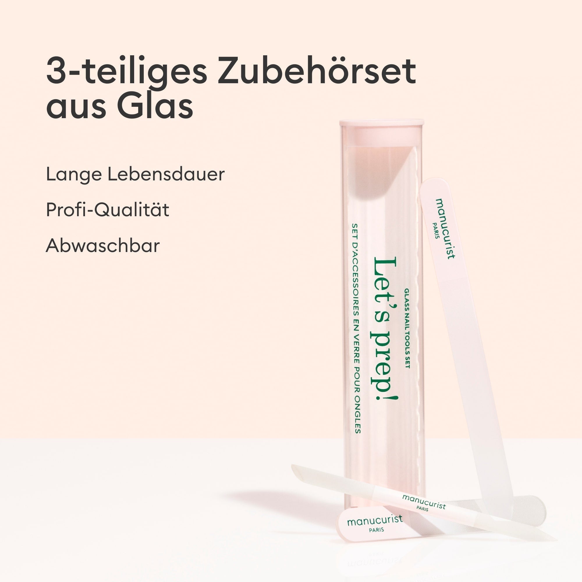 Trio Accessoires en verre pour ongles