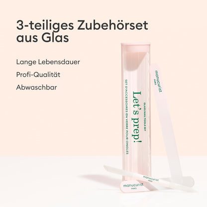 Trio Accessoires en verre pour ongles
