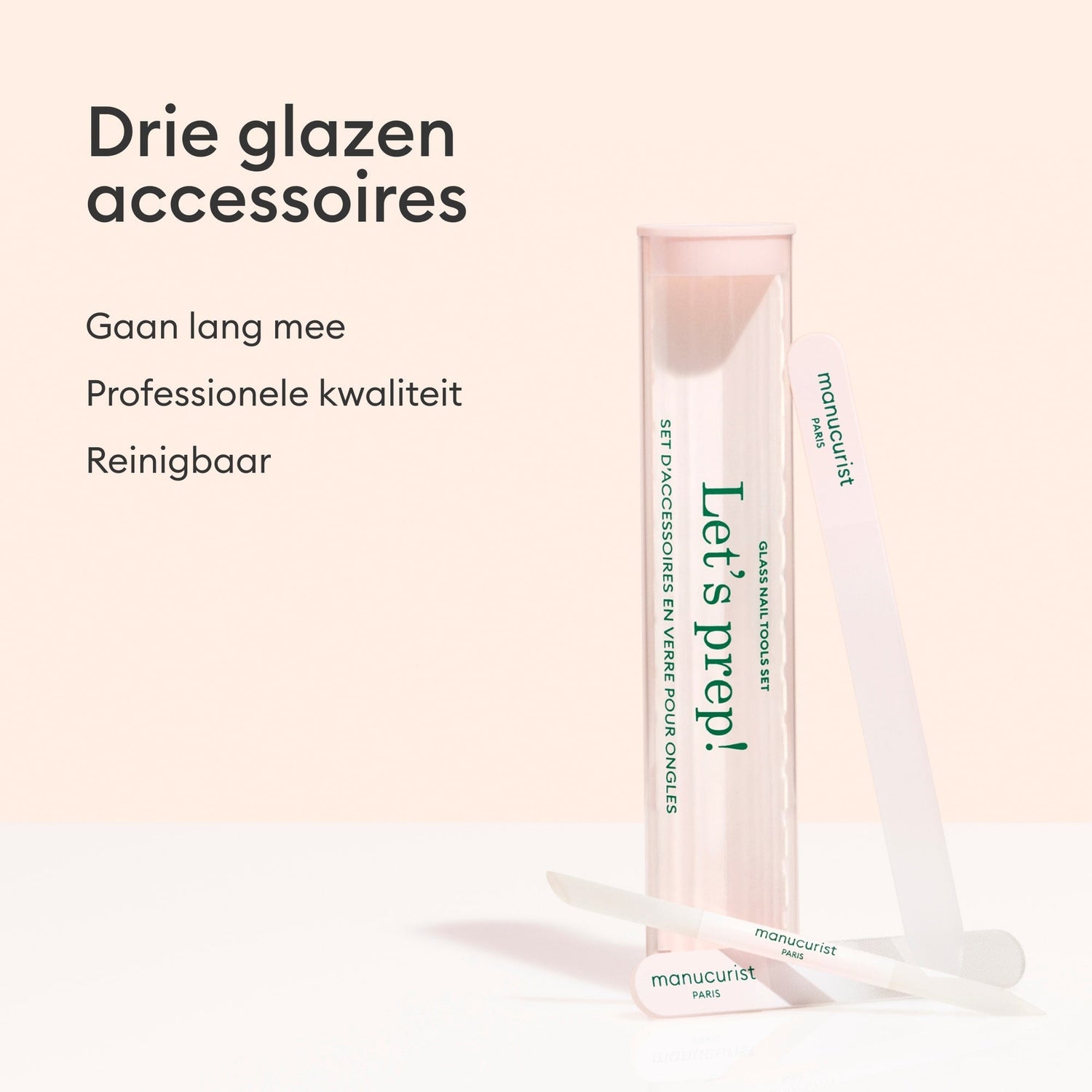 Trio Accessoires en verre pour ongles