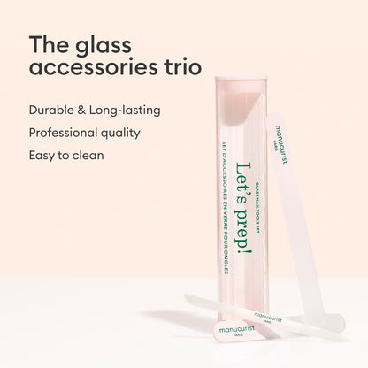 Trio Accessoires en verre pour ongles